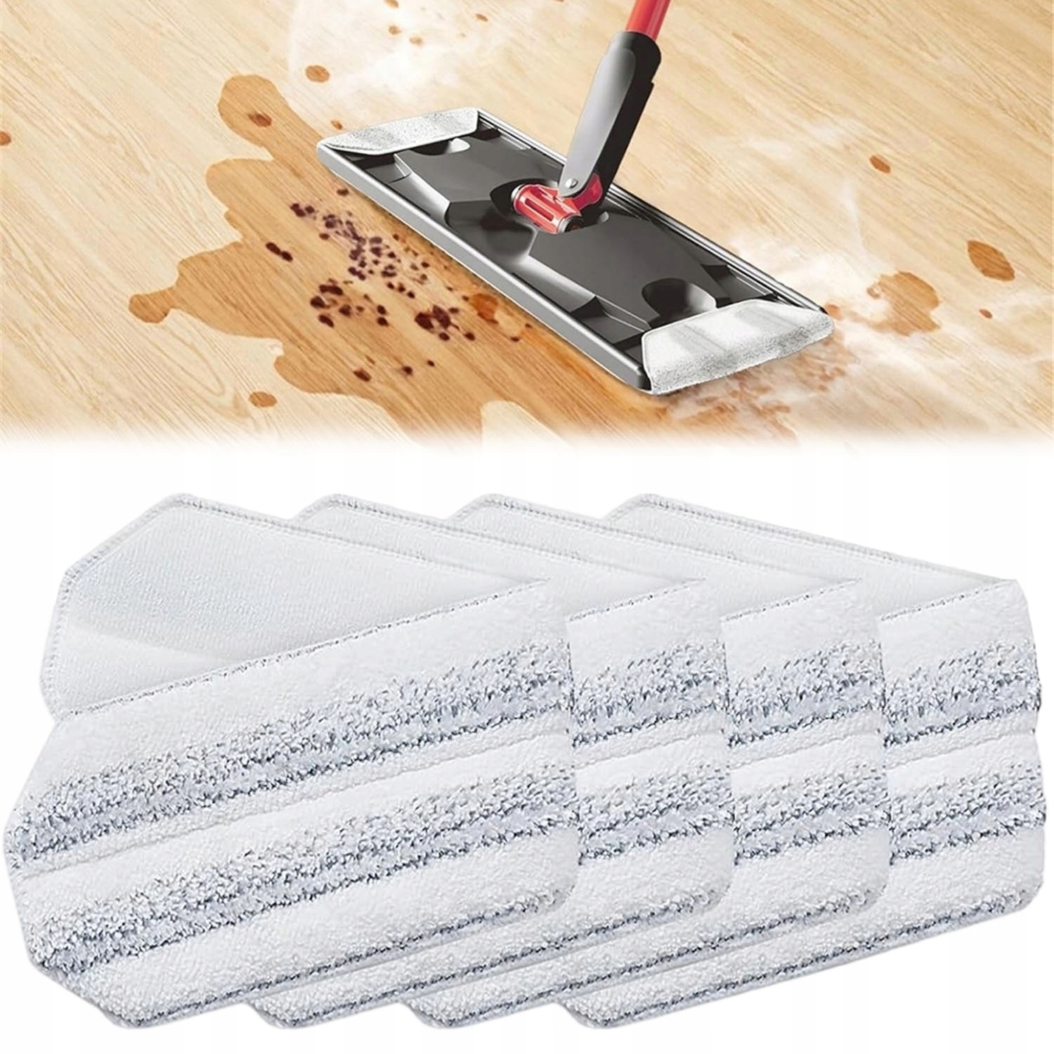 Levně Vložka Vložka Do Mopu Mikrovlákno Mop Plochá Náhrada Vyměnitelná Koncovka