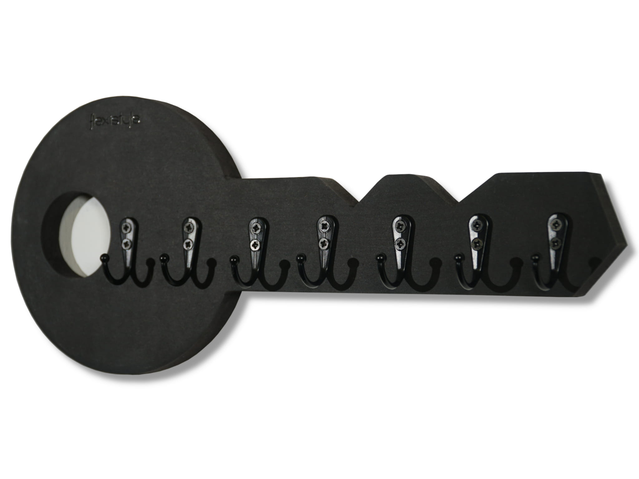 Dřevěný věšák na klíče, organizér, klíč, černý loft