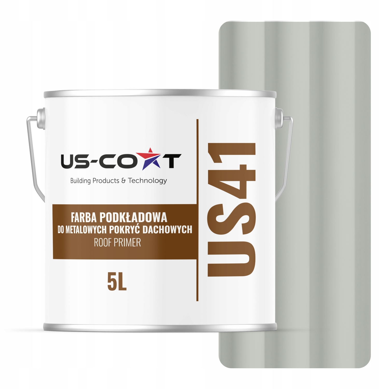 Základná Farba Na Strechu, Pozinkovaný Plech, Oceľ, Biela Papyrus RAL9018, 5L, Matná