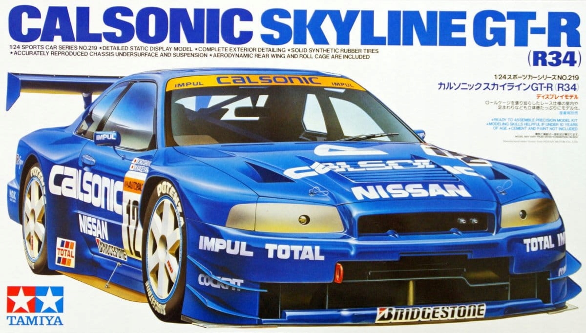Tamiya 24219 Calsonic Gt-r (R34) Car Scale 1/24