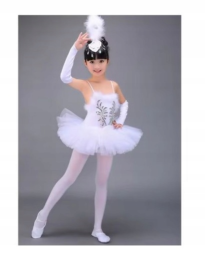 Sukienka Do Baletu 134 140 Body Tutu Biała Jezioro Łabędzi 1788