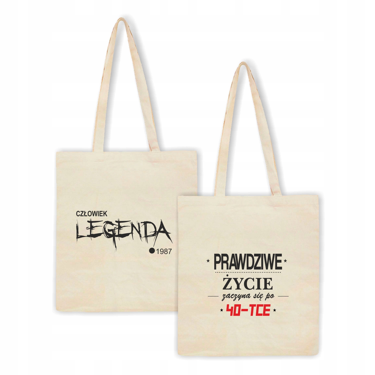 Eko Torba z nadrukiem CZŁOWIEK LEGENDA ROK