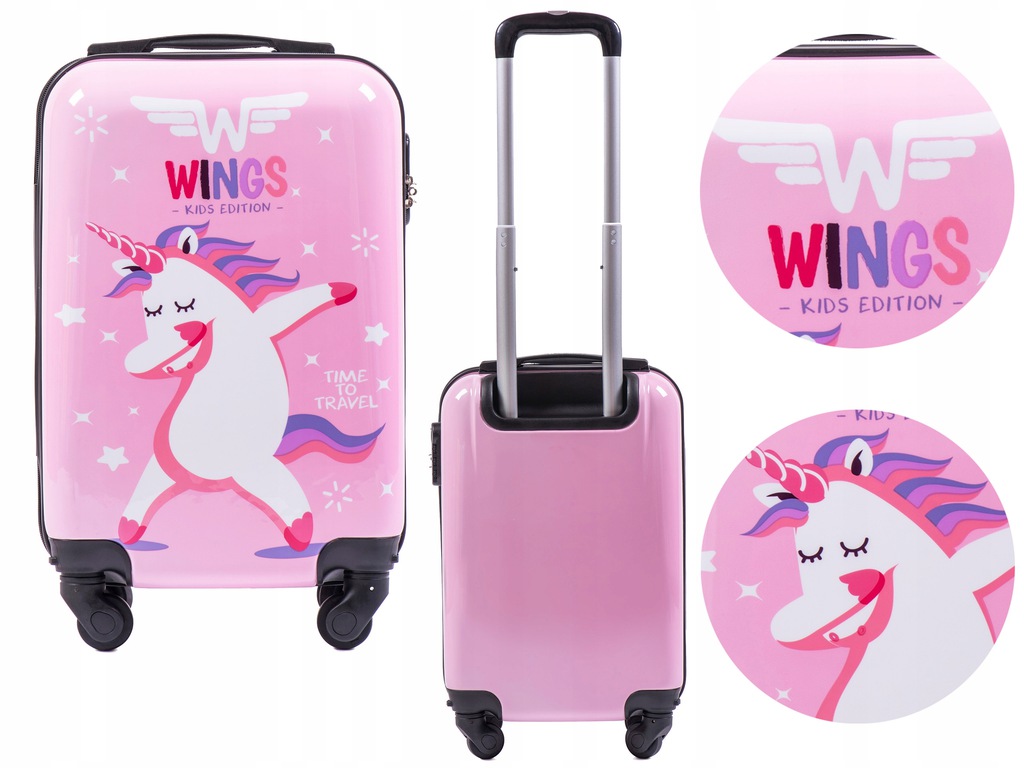 

Dziecięca walizka kabinowa S Wings Jay Unicorn