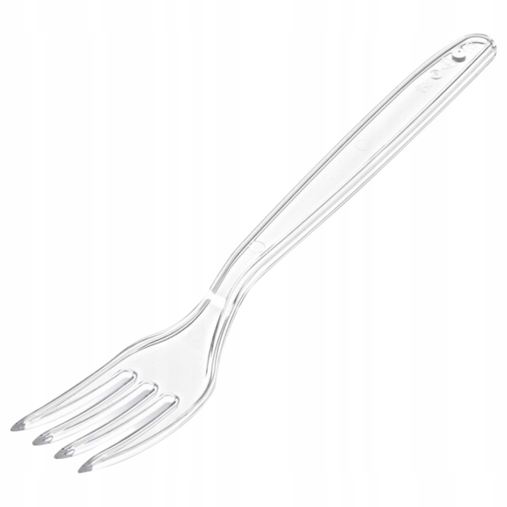 Widelec transparentny 18cm Deluxe 50szt. Papstar