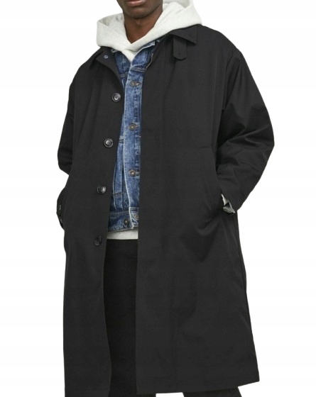 Jack&jones Pánský Kabát Černý S Knoflíky L Jqb