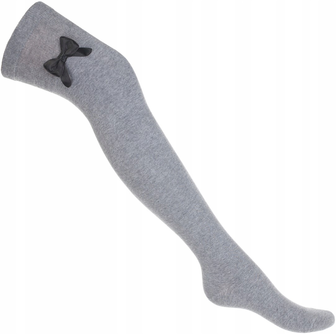 

Zakolanówki Milena Z Kokardą Szare Gładkie 37 - 41