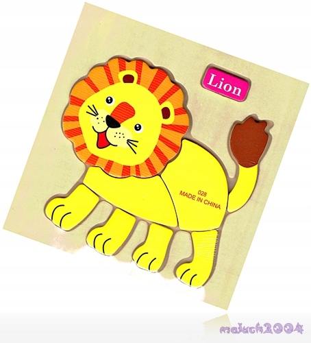 DREWNIANE PUZZLE układanka ANGIELSKI Marka inna