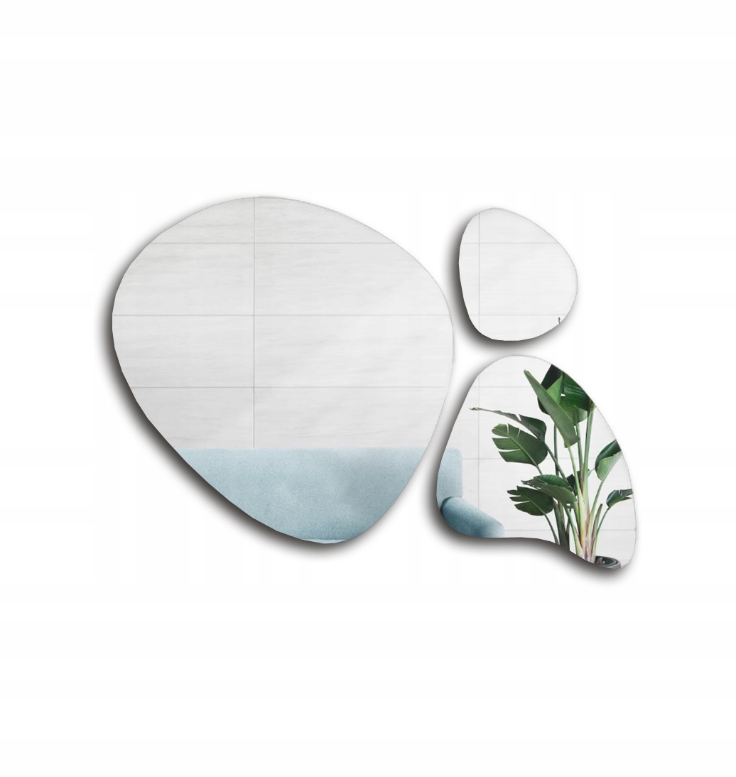 Sada tří organických zrcadel Flora 170 x 115 cm