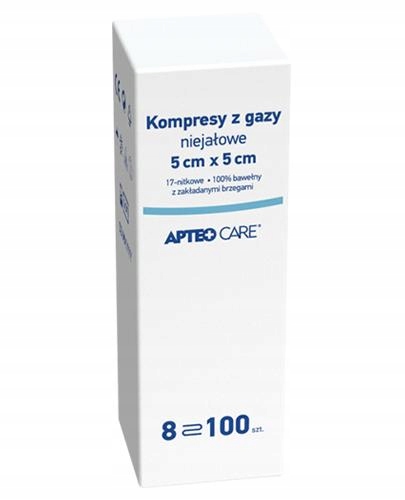 

Apteo Care Kompresy z gazy niejałowe 5 cm x 5 cm