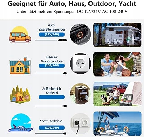 AAOBOSI Lodówka samochodowa kompresorowa 57L sterowanie aplikacją, 12/24V Pojemność 57 l