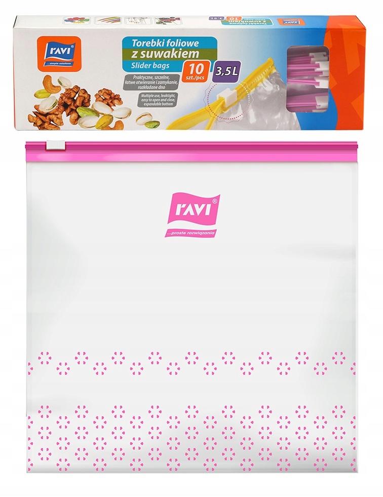 

Torebki Foliowe Z Suwakiem Woreczki 3,5L Ravi 10SZ