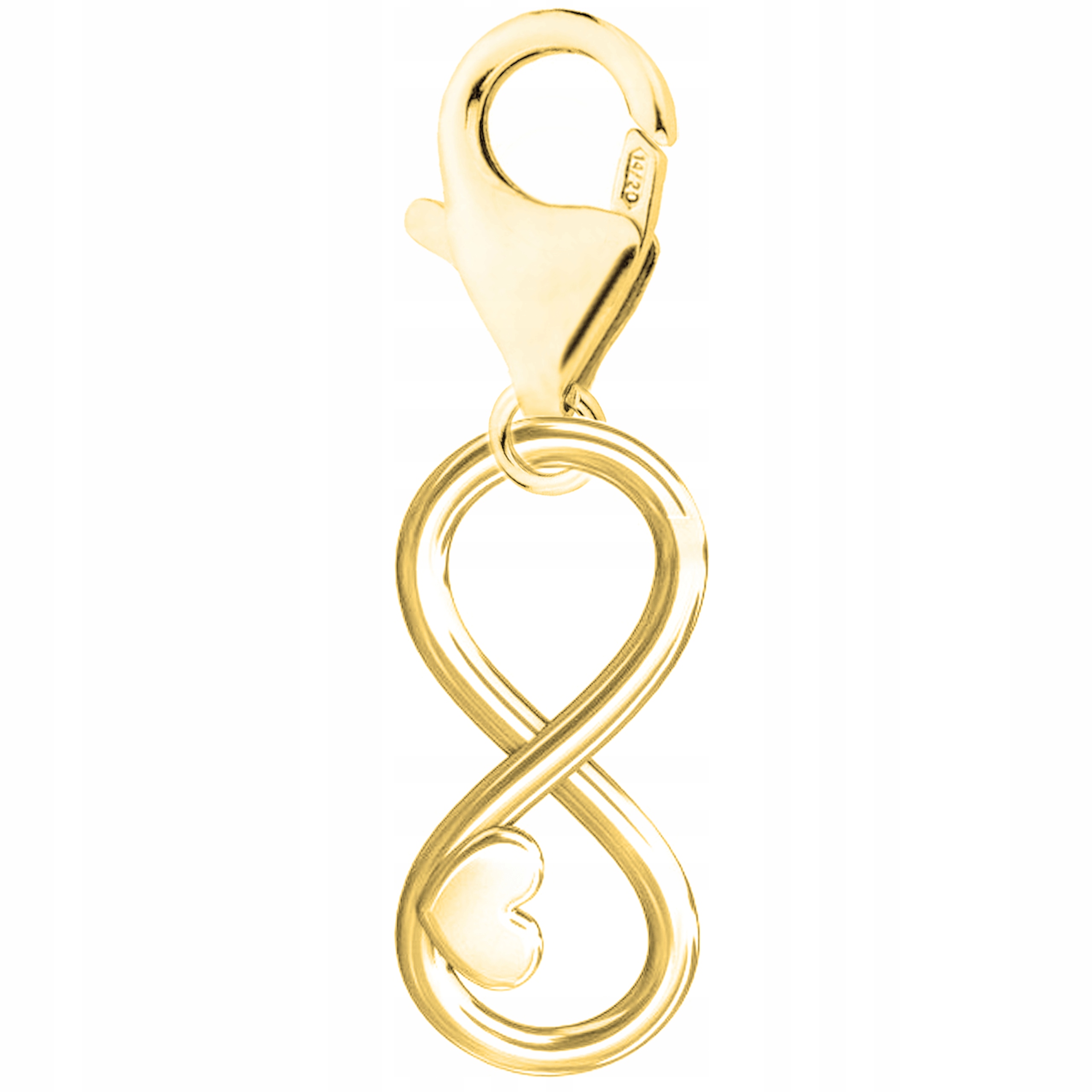Zlatý přívěsek s nekonečností Znamení věčné lásky Stříbro 925