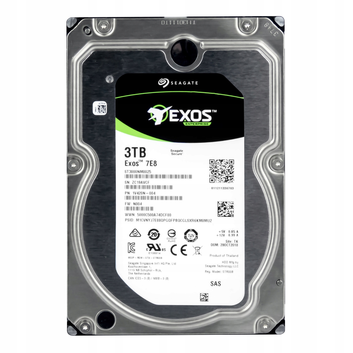 Seagate Exos 758 3TB 7.2K 128MB SAS-3 3.5'' ST3000NM0025