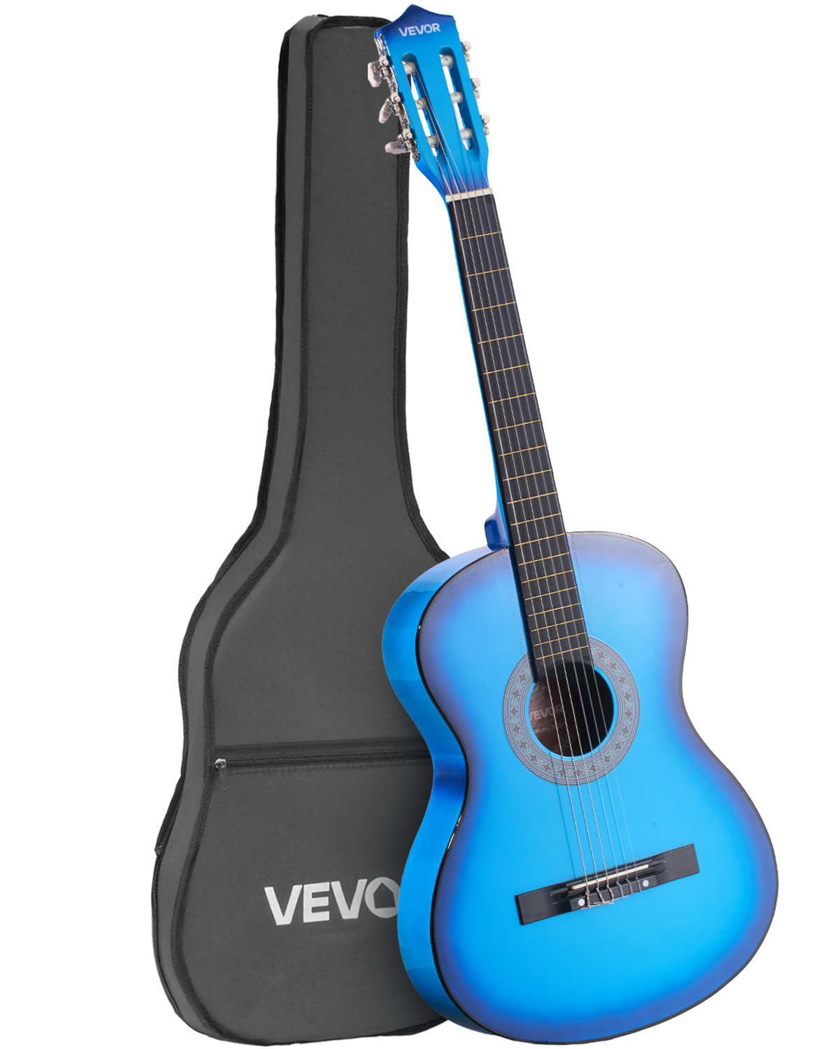Vevor Koncertní Kytara 38 Palců 960 MM Dřevěná Startovací Sada Modrá