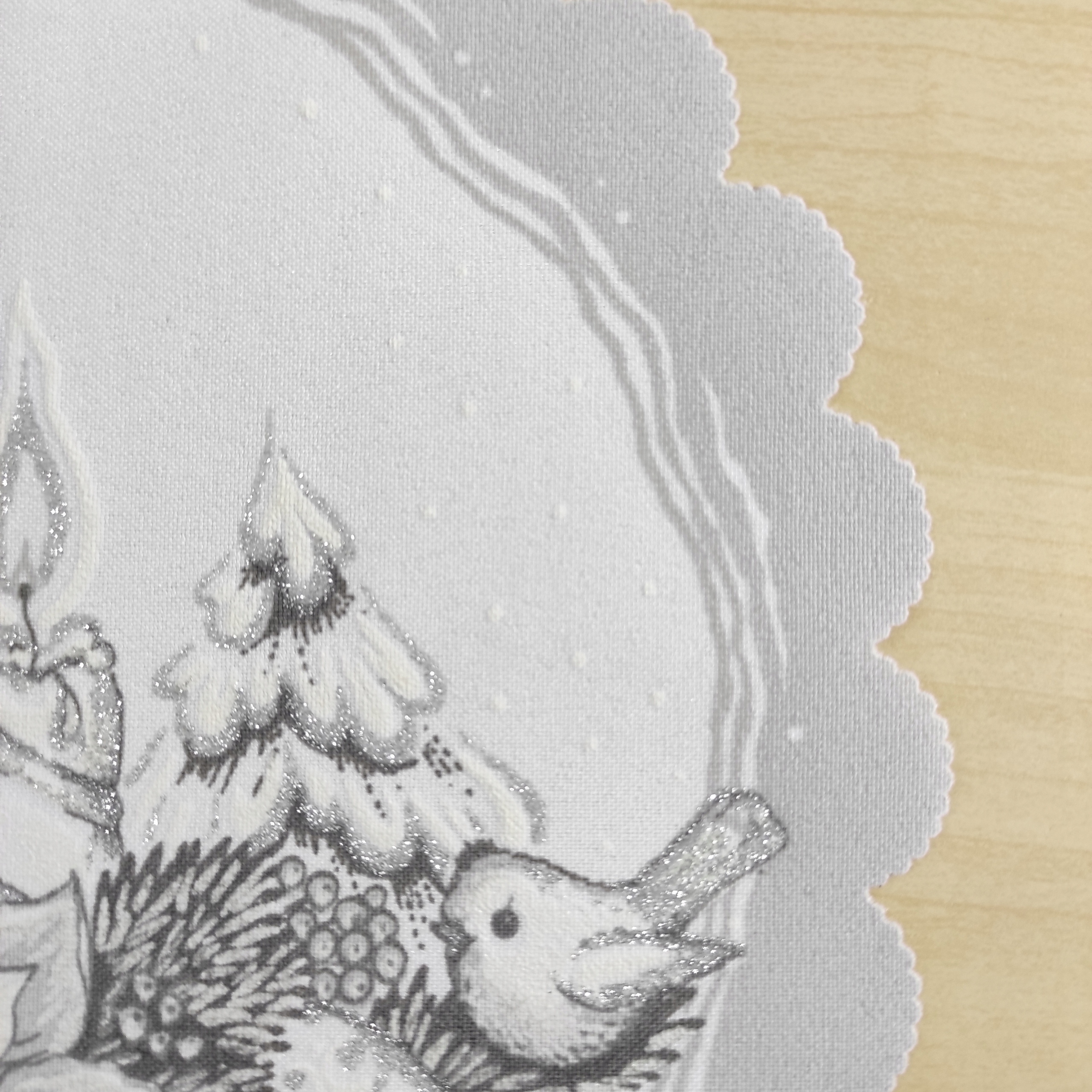 Serwetka świąteczna KOŁO 23 cm szara Marka inna