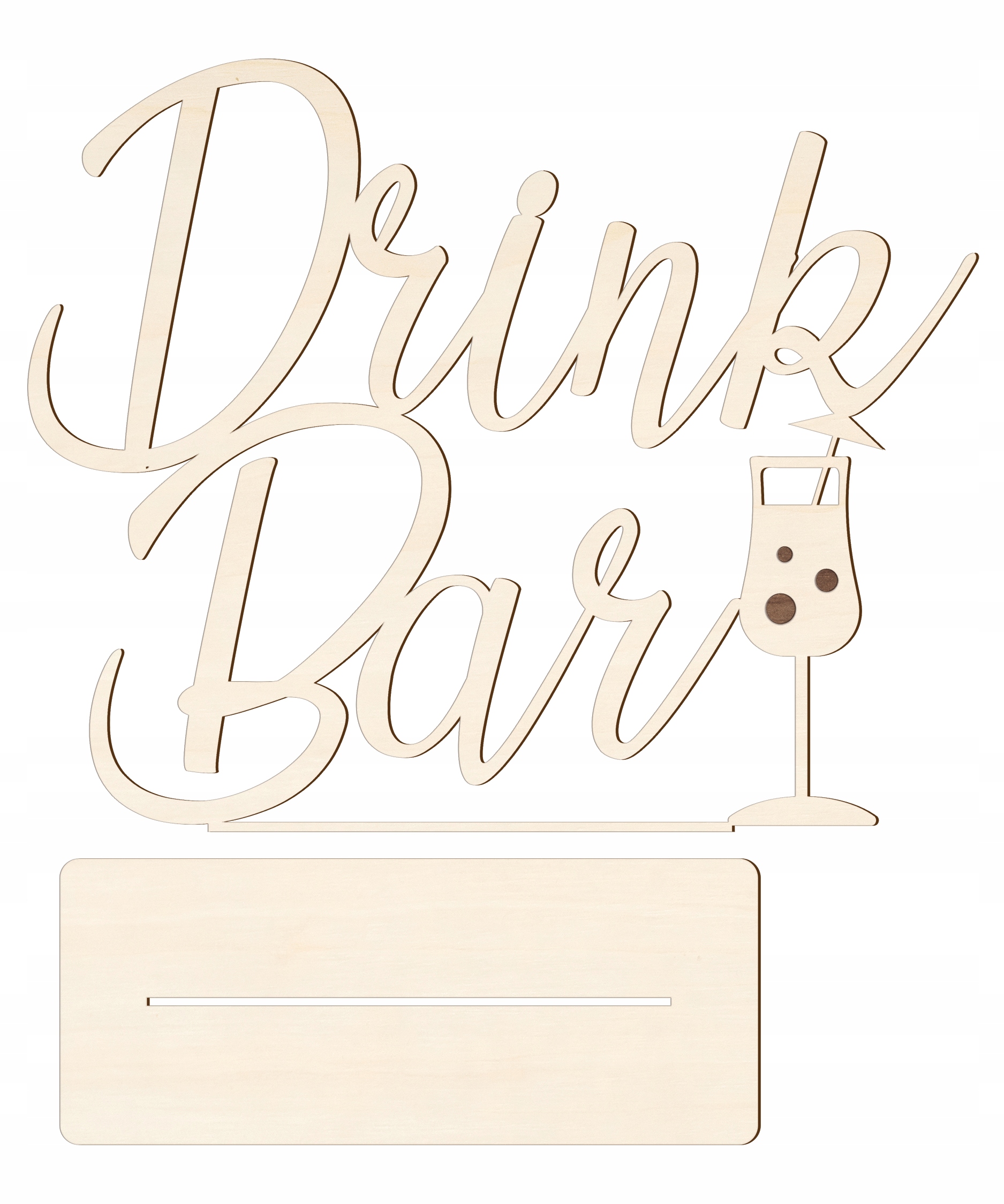 

Drink Bar Napis Na Stół Wesele Ślub Biały