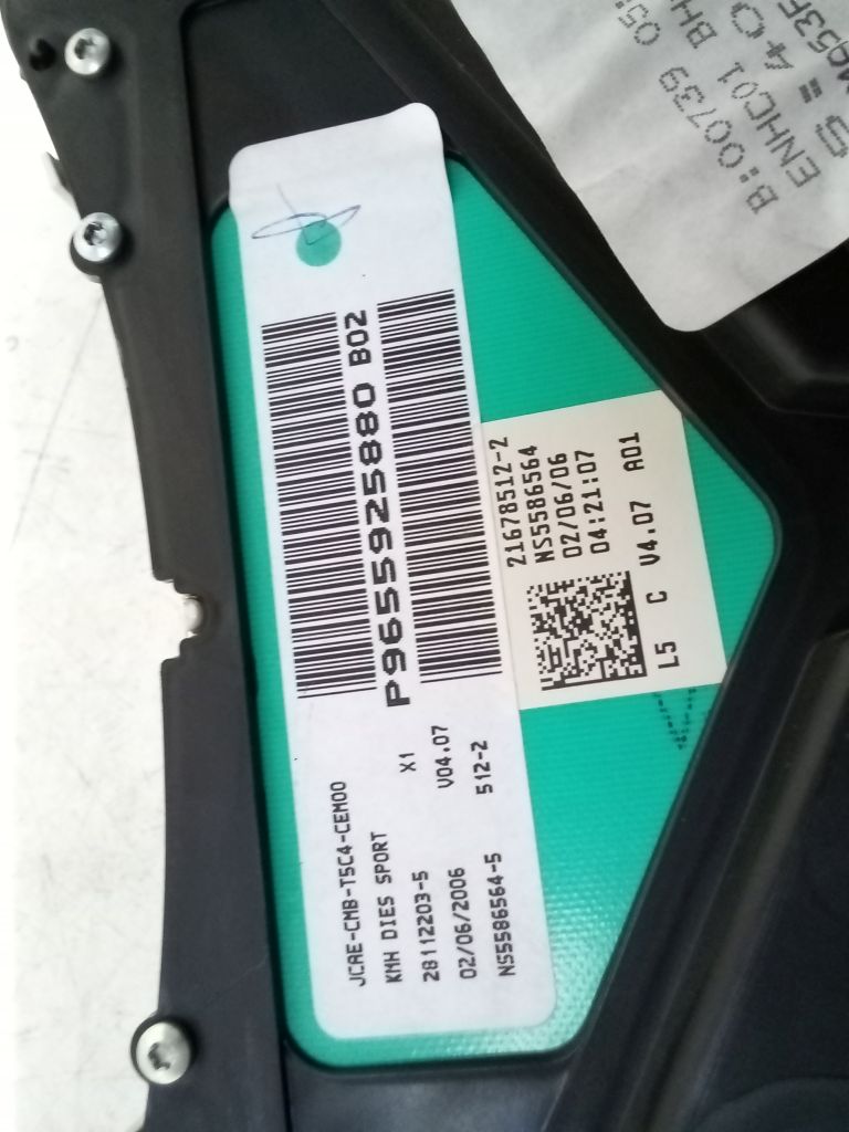 Peugeot 307 lift dials dials HDI P9655925880