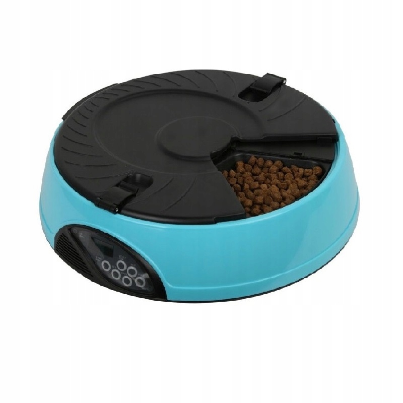 Automatyczna miska podajnik do karmy 6 dni Błękit