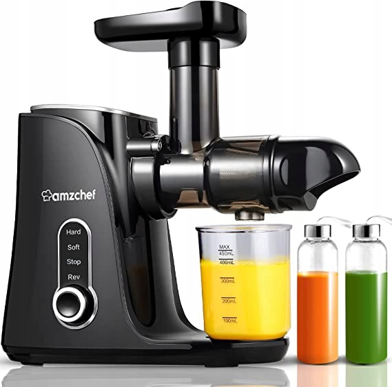 Wyciskarka wolnoobrotowa Sokowirówka Amzchef GM3001 150 W Czarna