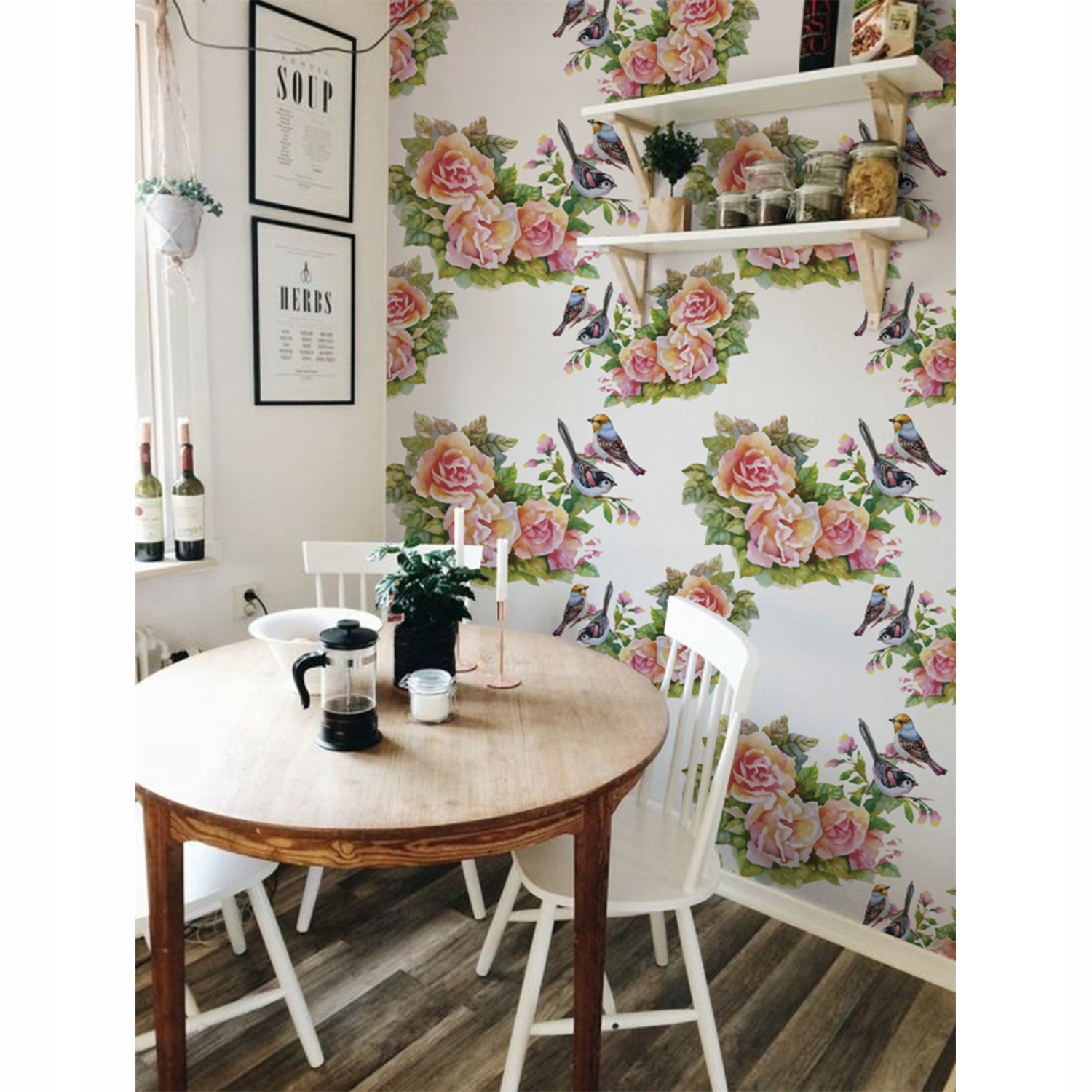 

Fototapeta na flizelinie Ptaki pośród róż 250x104
