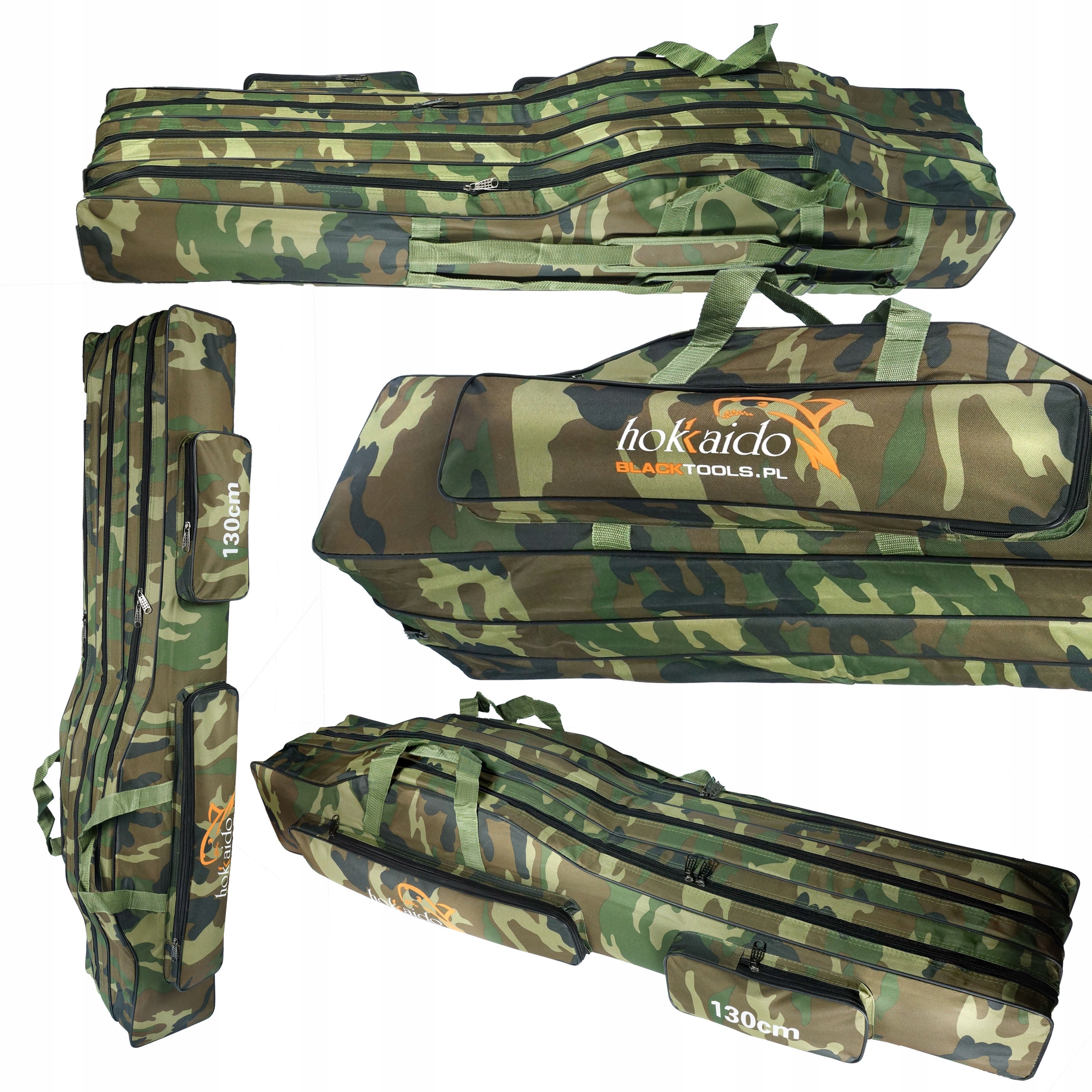 POKROWIEC NA WĘDKI 3 KOMORY 150 cm HOKKAIDO DRUT USZTYWNIANY