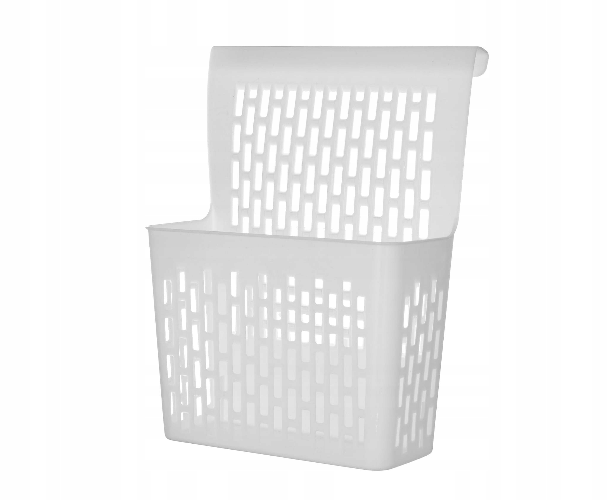 KOSZYK ORGANIZER DO SZAFKI NA DRZWI WISZĄCY BEZ WIERCENIA BIAŁY Szerokość produktu 25.5 cm