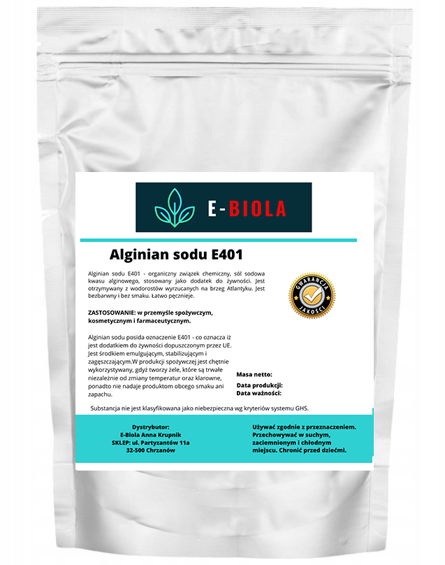 Alginát Sodný E401 Zahušťovadlo, Přírodní Potravinářský Emulgátor 1 Kg