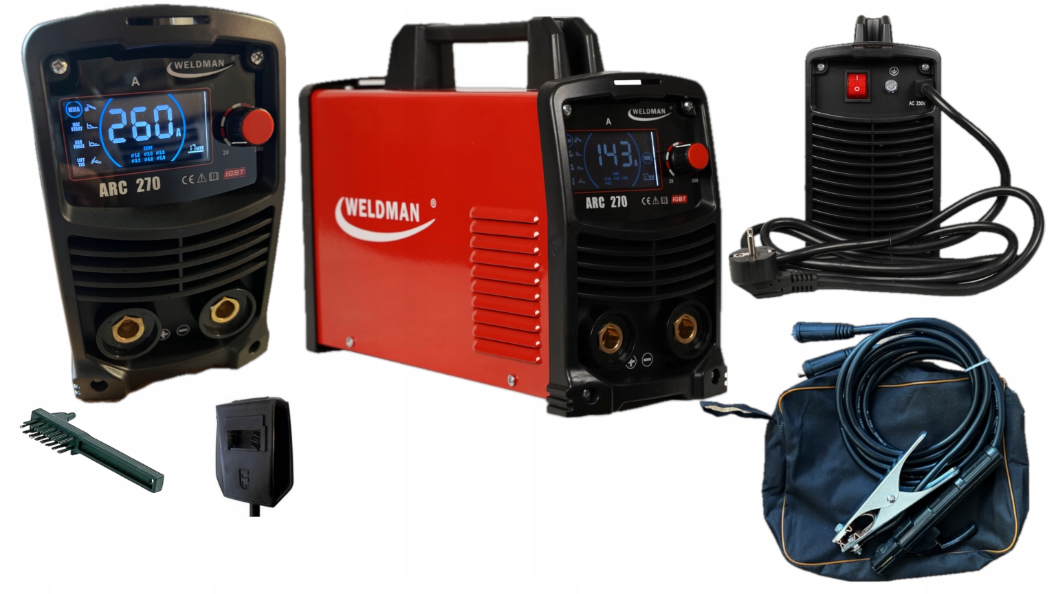 @Spawarka elektrodowa Inwertorowa Mma/tig Arc 270 Weldman 260A 60%