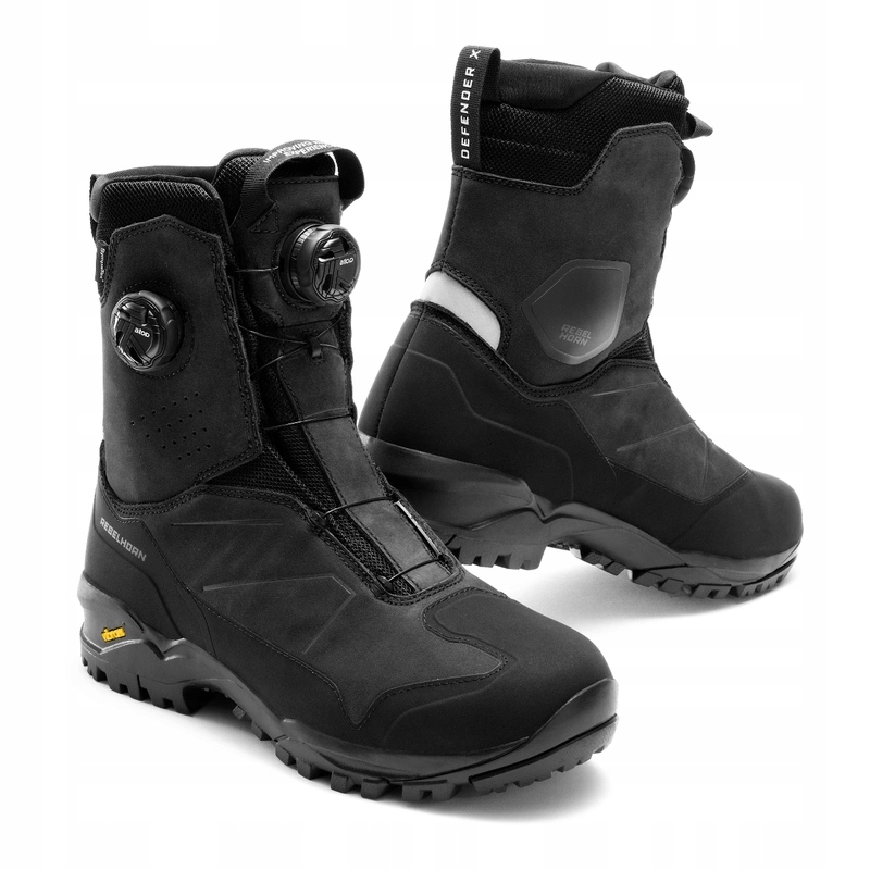 Turistické motocyklové topánky Rebelhorn Defender-x Black čierne Darčeky
