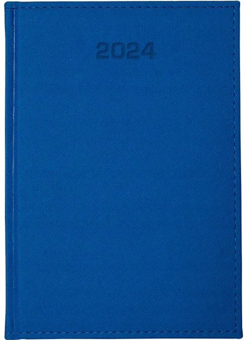 KALENDARZ A4 TYGODNIOWY 2024 TERMINARZ DENIM NIEBIESKI