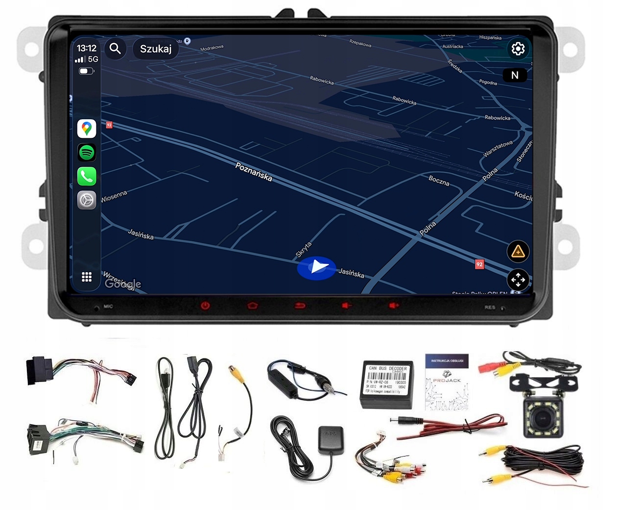 Rádio Navigácia Gps Android Skoda Rapid 2012-2019 Wifi Carplay 2GB 64GB