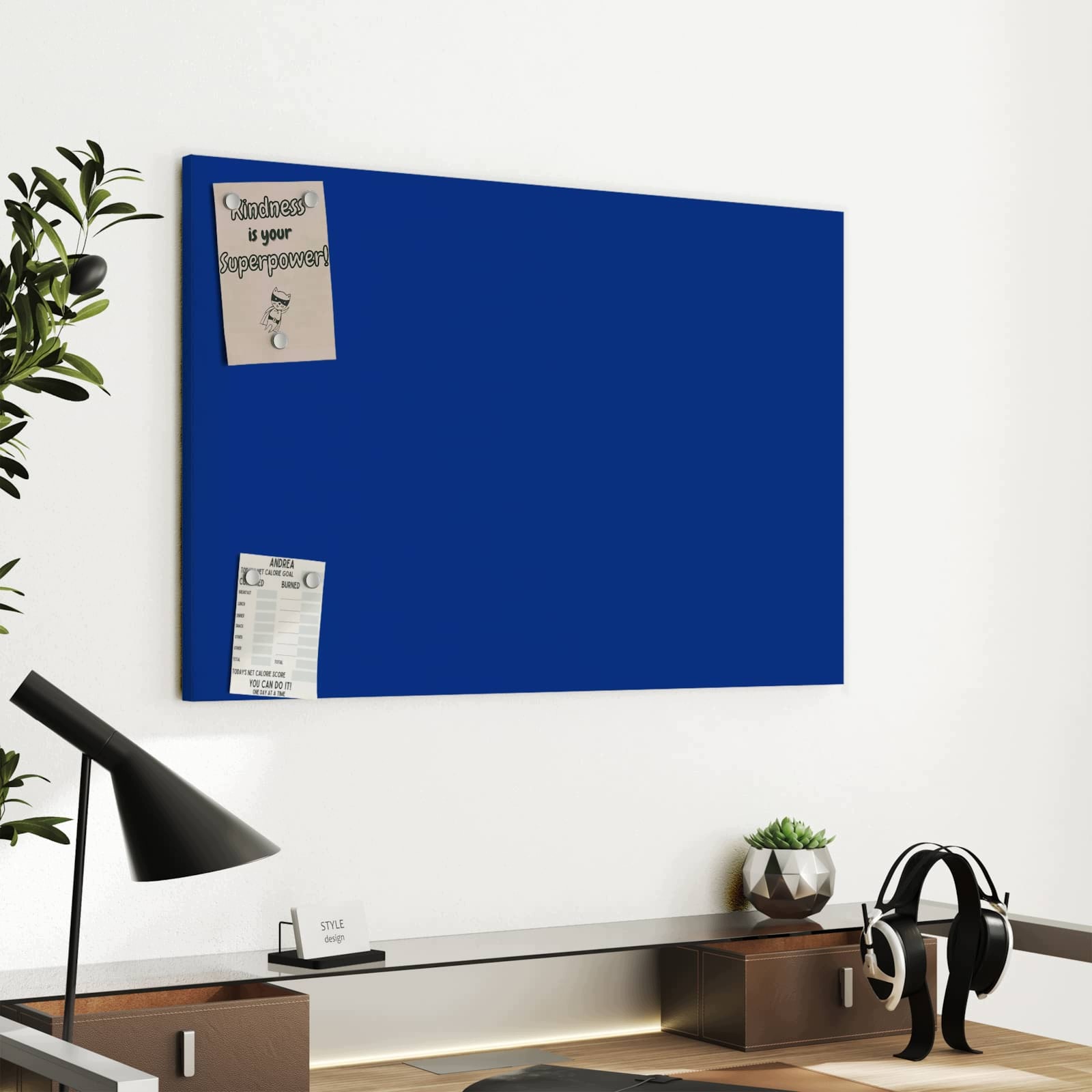 Magnetická tabule Chrpa modrá Pozadí A 60 × 40 cm