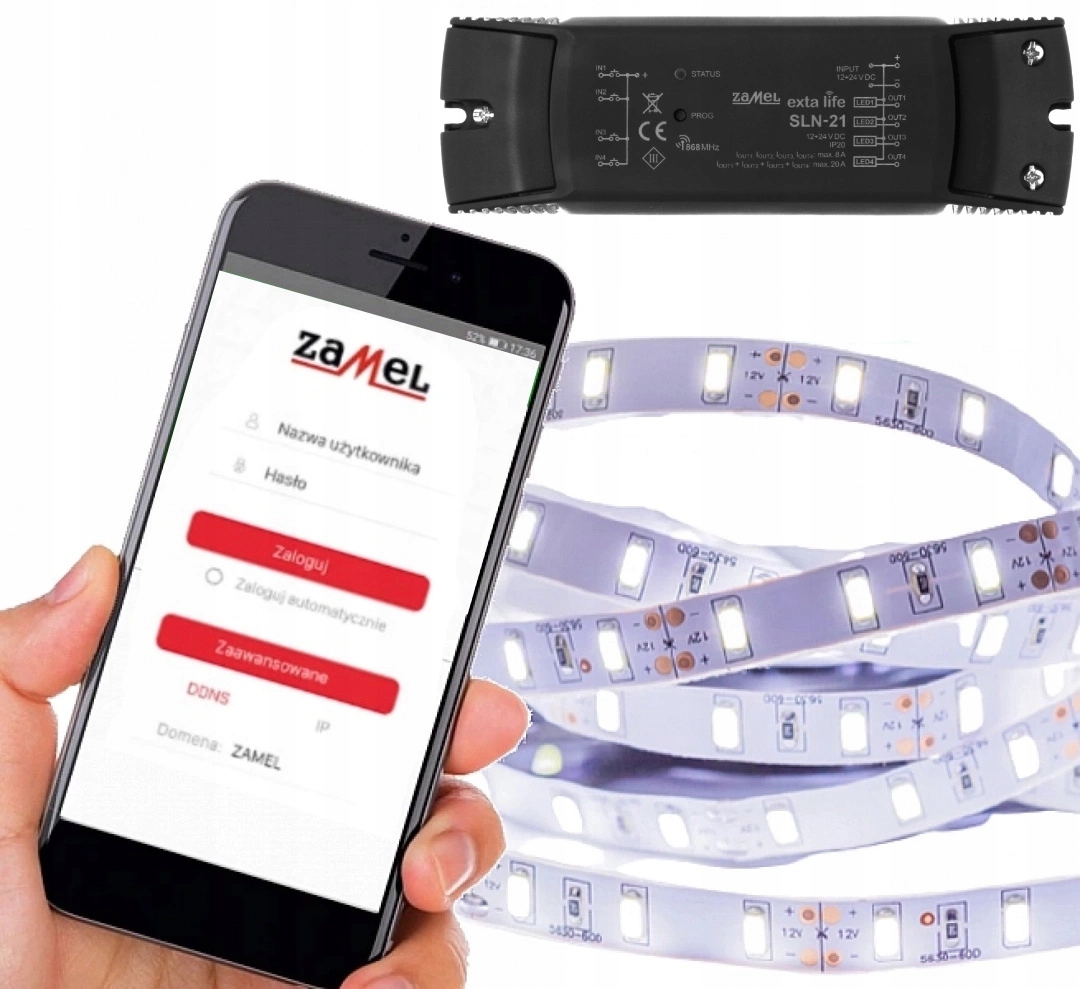 4-kanálový ovládač pre Led pásy s diaľkovým ovládaním WiFi nástenný Exta Life
