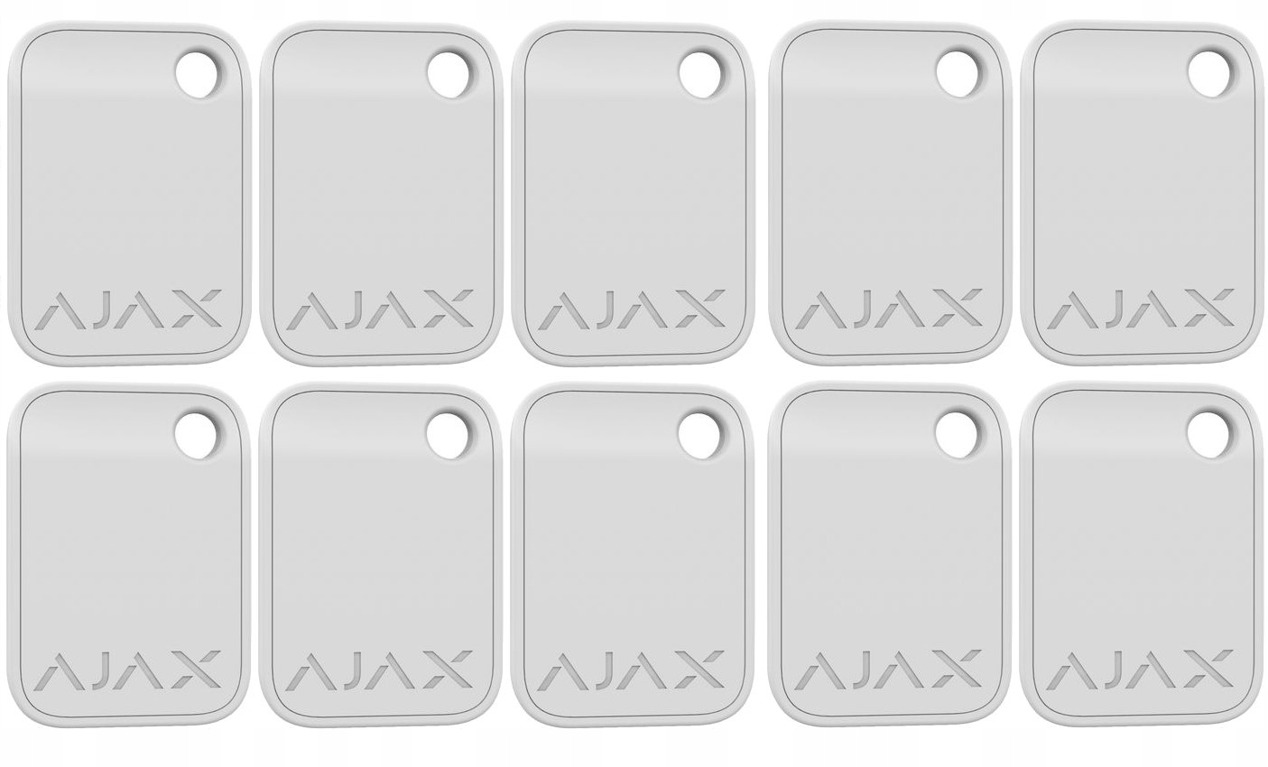 Bílý přívěsek na klíče Rfid Ajax Batch of Tag 10 kusů