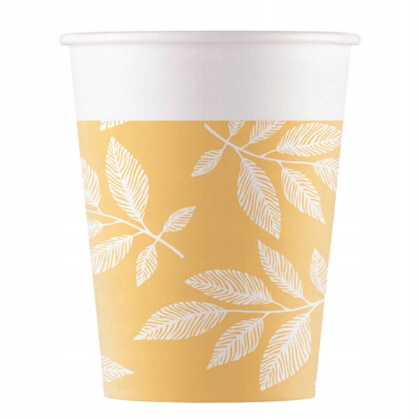 KUBECZKI PAPIEROWE GAŁĄZKI URODZINY 200 ML 8 SZT