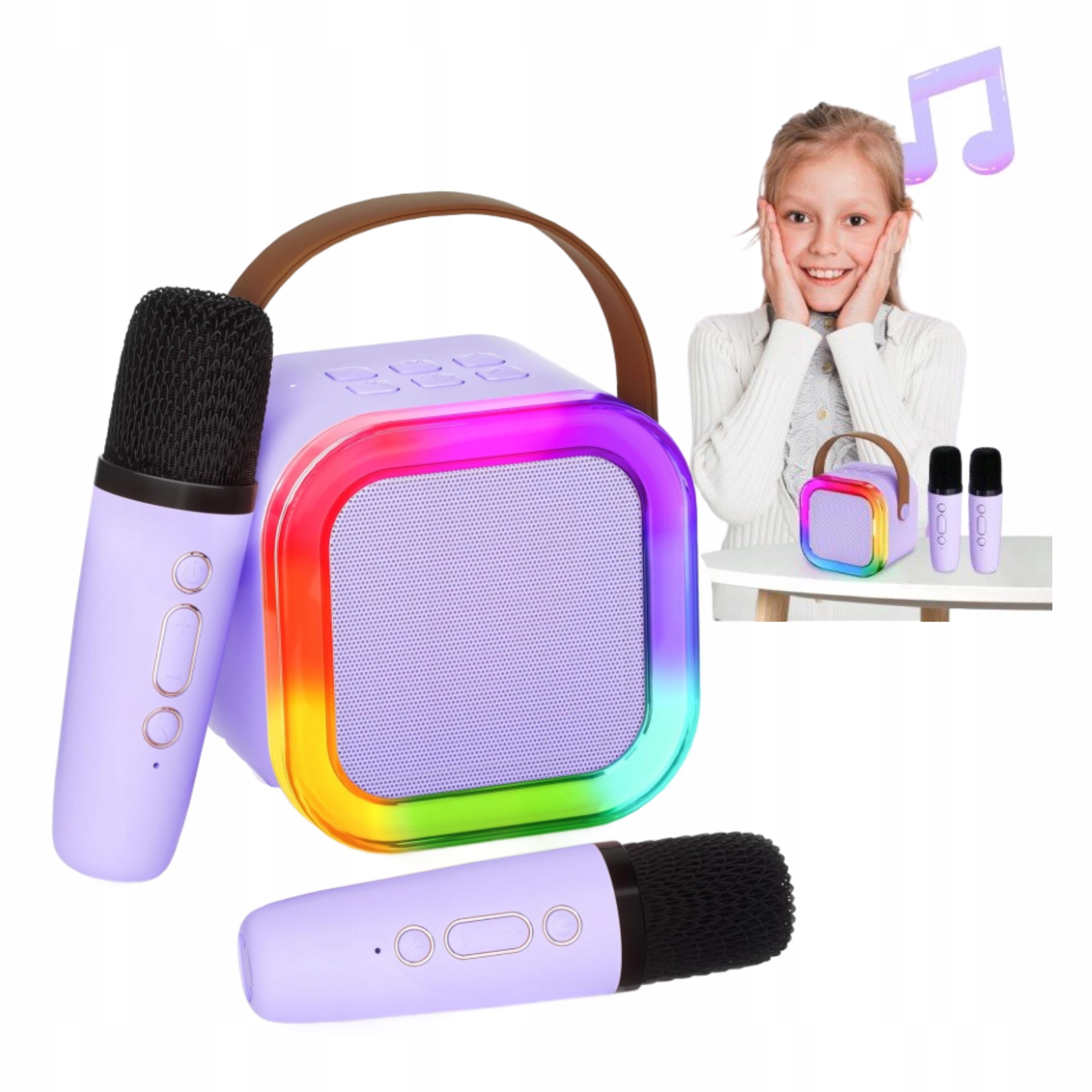 Bluetooth reproduktor Karaoke stroj pro děti s bezdrátovým mikrofonem