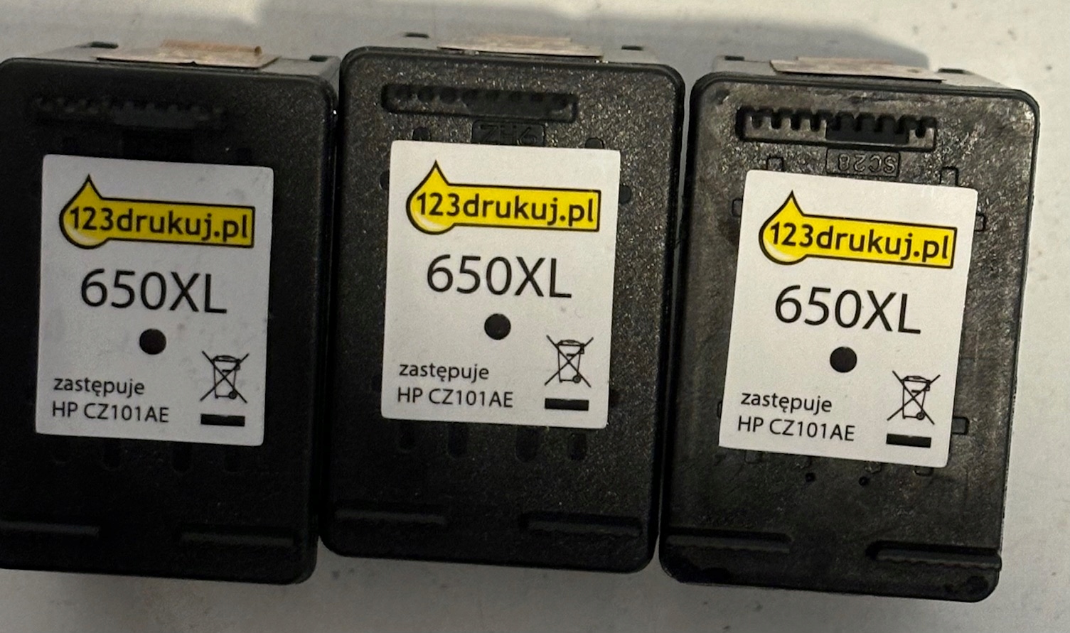 HP WKŁAD TUSZ GŁOWICA 650 CZ101A BLACK ZAMIENNIK PUSTY