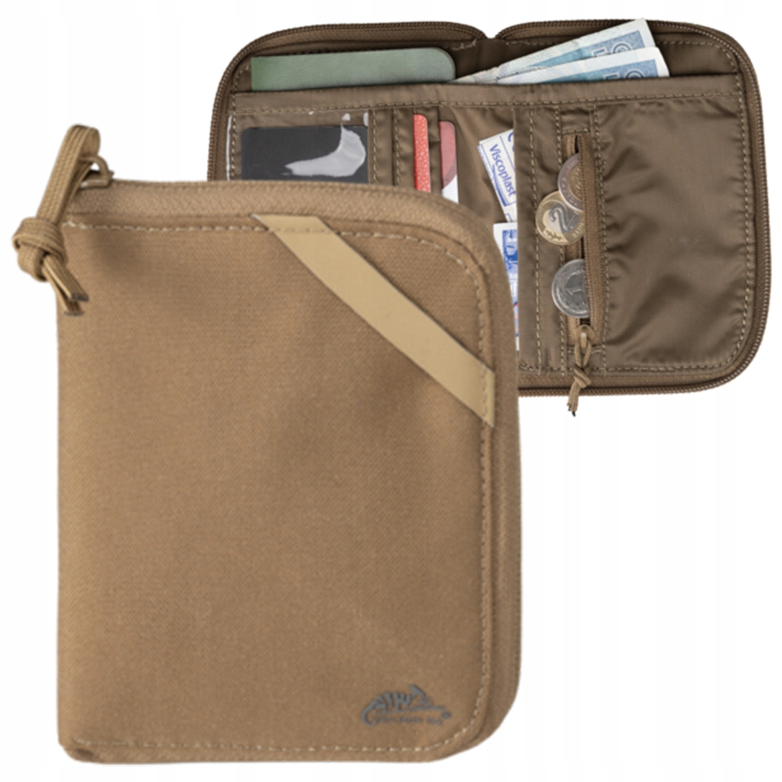 Portfel Taktyczny Męski Edc Large Cordura Helikon Rzep Coyote