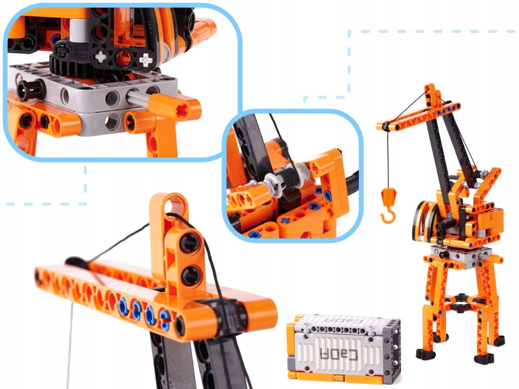 TRANSPORTER KLOCKI CADA C71002W 10W1 634 szt. AUTA Materiał plastik