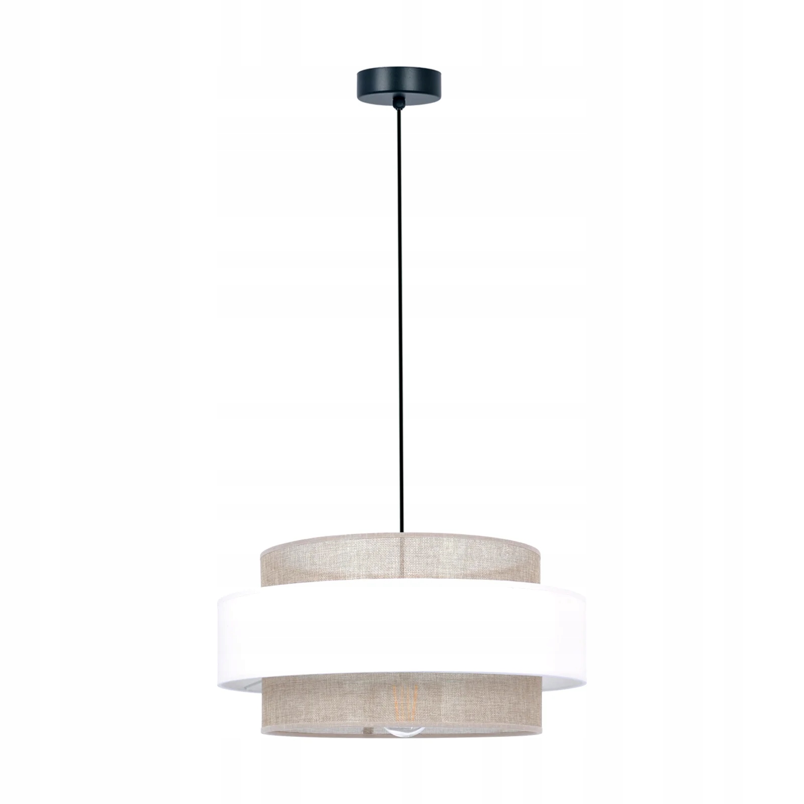 Závesná lampa Kaja Cezar E27 40W bielo-béžová, stmievateľná, IP20