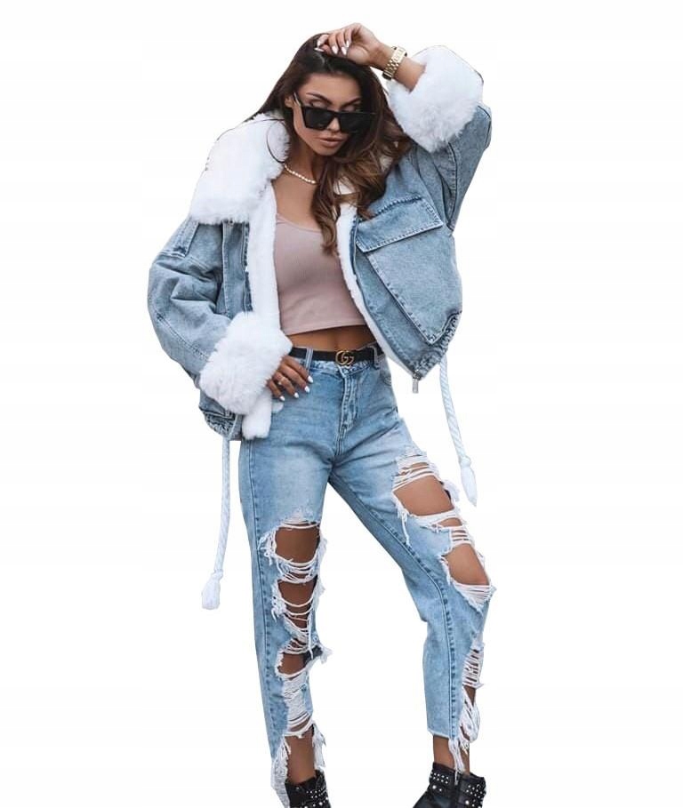 

Kurtka Jeansowa Z Futerkiem Katana Miś Futerko Xs