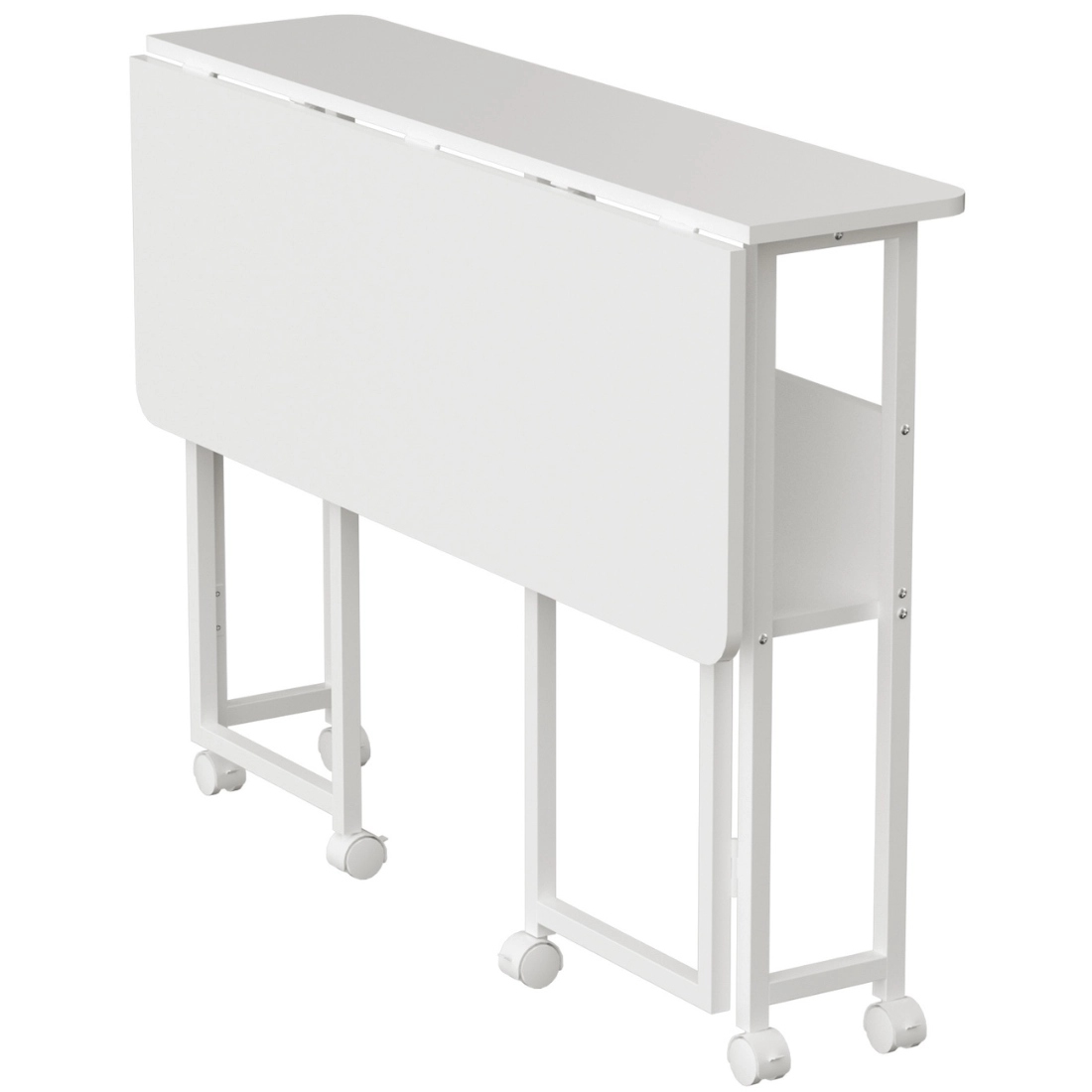 Mobilní stůl Malý bílý skládací 80x58 Mobilní stůl výška 75 cm