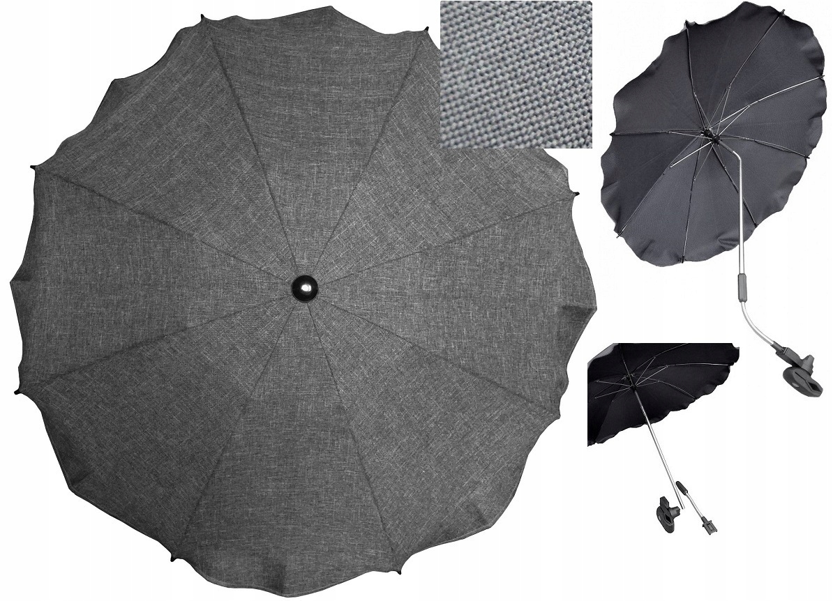 PARASOLKI DO KAŻDEGO WÓZKA - MATERIAŁ LEN, MELANŻ