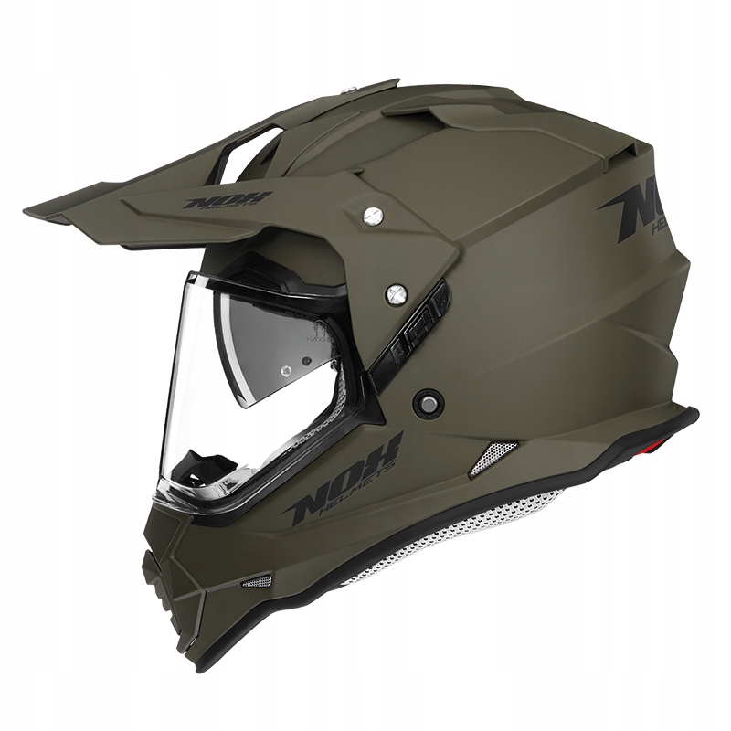 Kask Offroad Duosport Nox N312 Zielony Mat L
