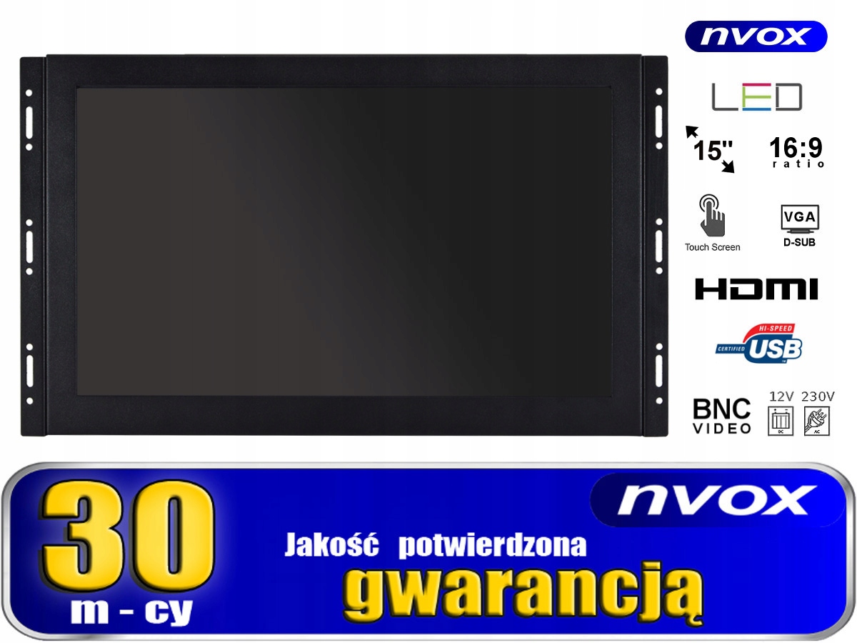 MONITOR DOTYKOWY REKLAMOWY DO ZABUDOWY 15 CALI Marka Nvox