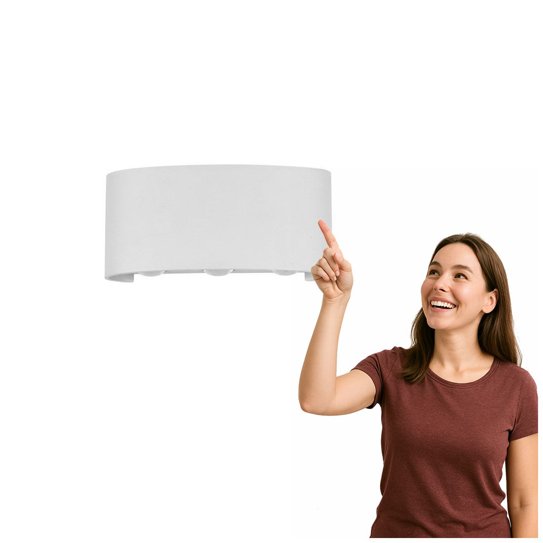 Gilberto Biela Led záhradná nástenná lampa 6W IP54 Italux