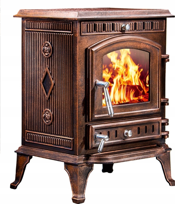 Kamna Volně Stojící Litinová Ralf II Komin-expert Retro Bronze Ekoprojekt Krk