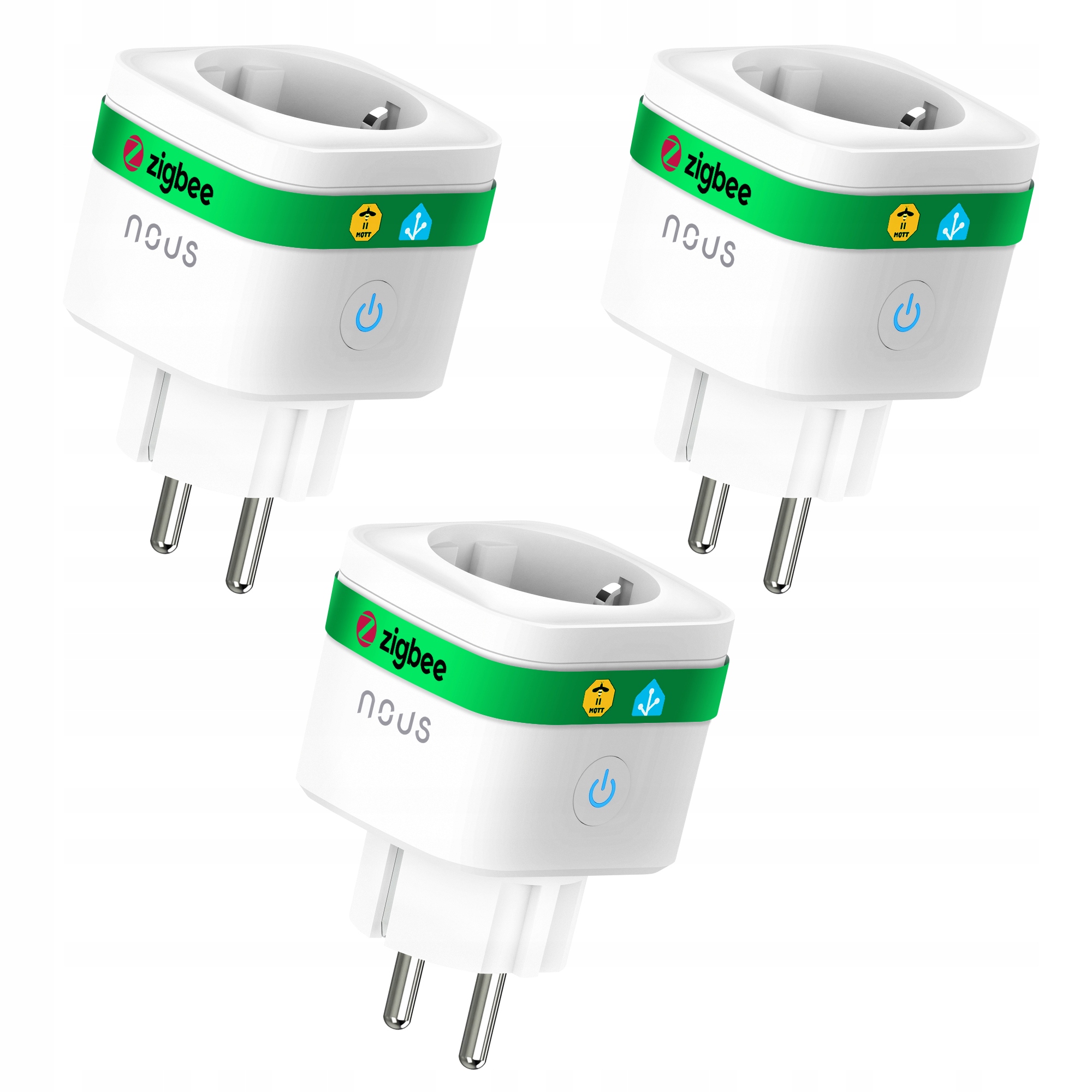 Nous A7Z ZigBee Inteligentní zásuvka s monitorováním energie, 16 A, 3 ks