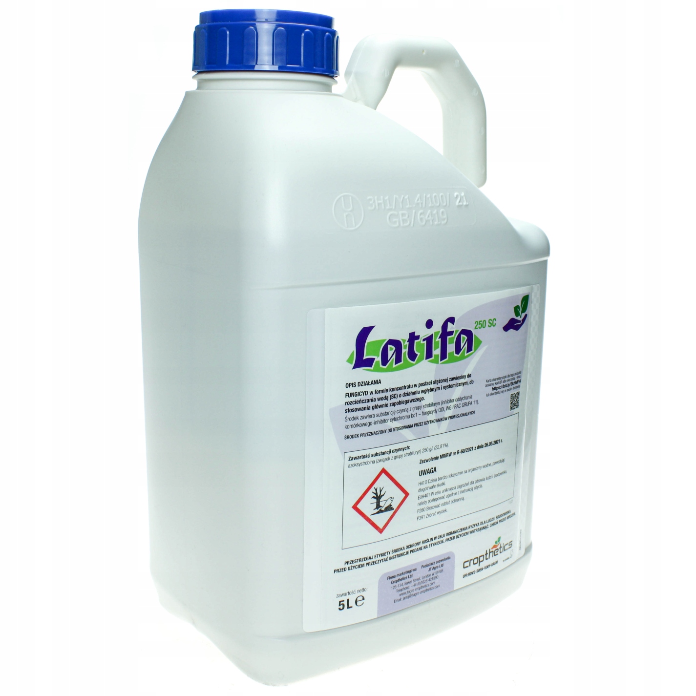 

Latifa 250 Sc 5l środek oprysk grzybobójczy zboża