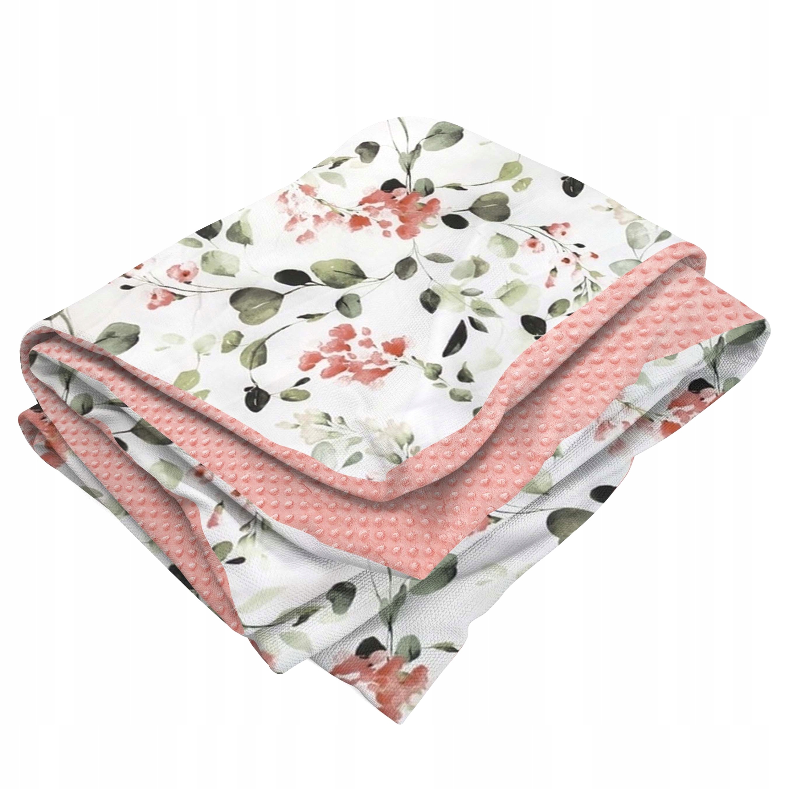 Oboustranný přehoz 90x200 Bavlna Polar Minky Větvičky Listy